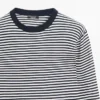 Pull en maille rayée de coton et de soie Pull en maille rayée de coton et de soie