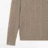 Pull en maille torsadée en coton mélangé Pull en maille torsadée en coton mélangé