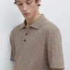 Pull en maille torsadée en mélange de coton