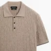 Pull en maille torsadée en mélange de coton