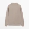 Pull en tricot à col polo en lin Pull en tricot à col polo en lin