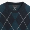 Pull en tricot de coton avec motif argyle Pull en tricot de coton avec motif argyle