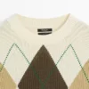 Pull en tricot de coton avec motif argyle Pull en tricot de coton avec motif argyle