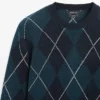 Pull en tricot de coton avec motif argyle Pull en tricot de coton avec motif argyle