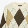 Pull en tricot de coton avec motif argyle Pull en tricot de coton avec motif argyle