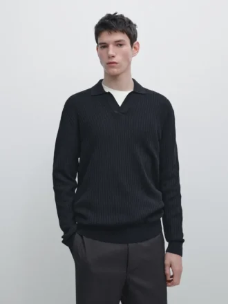 Pull en tricot de coton mélangé