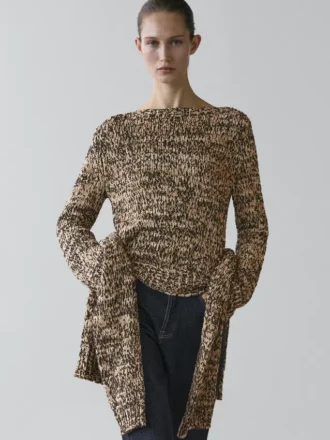 Pull en tricot de coton mélangé Mouline