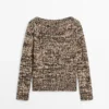 Pull en tricot de coton mélangé Mouline Pull en tricot de coton mélangé Mouline