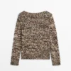 Pull en tricot de coton mélangé Mouline Pull en tricot de coton mélangé Mouline