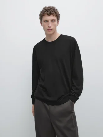Pull en tricot de laine mérinos