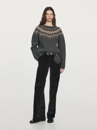 Pull en tricot jacquard de laine