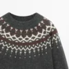 Pull en tricot jacquard de laine Pull en tricot jacquard de laine