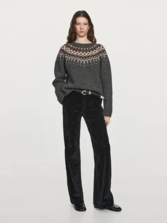 Pull en tricot jacquard de laine