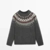Pull en tricot jacquard de laine Pull en tricot jacquard de laine