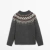 Pull en tricot jacquard de laine Pull en tricot jacquard de laine