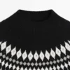 Pull en tricot jacquard en mélange de laine Pull en tricot jacquard en mélange de laine