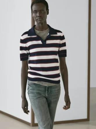 Pull en tricot rayé