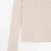 Pull Henley en laine mélangée avec découpes Pull Henley en laine mélangée avec découpes