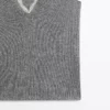 Pull à manches courtes en maille avec dentelle