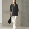 Pull oversize en maille mélangée soie et laine Pull oversize en maille mélangée soie et laine