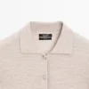 Pull polo en tricot de laine Pull polo en tricot de laine