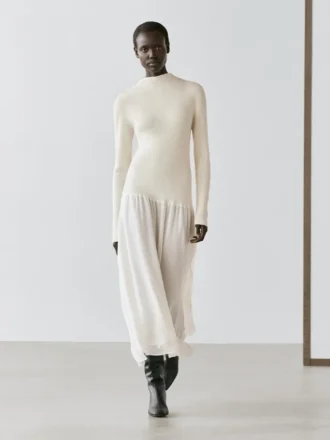 Robe en maille avec détails assortis