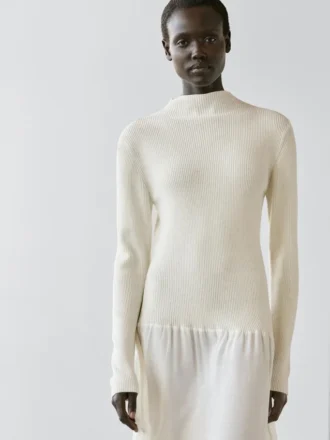 Robe en maille avec détails assortis
