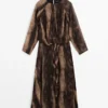 Robe fluide à imprimé animalier Robe fluide à imprimé animalier