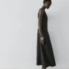 Robe longue fluide en mélange de lin Robe longue fluide en mélange de lin