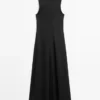 Robe longue fluide en mélange de lin Robe longue fluide en mélange de lin