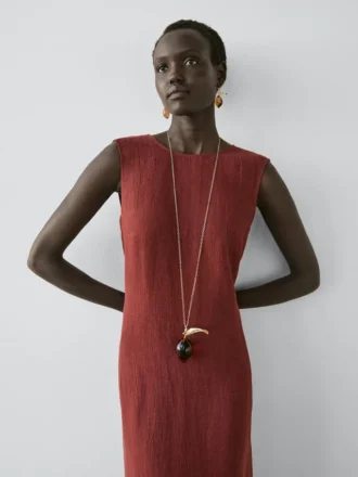 Robe mi-longue 100 % lin