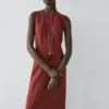Robe mi-longue 100 % lin Robe mi-longue 100 % lin