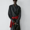 Robe mi-longue avec détail drapé Robe mi-longue avec détail drapé