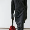 Robe mi-longue avec détail drapé Robe mi-longue avec détail drapé