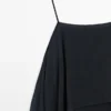 Robe mi-longue avec volants asymétriques