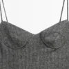 Robe mi-longue à bretelles
