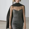 Robe mi-longue à bretelles