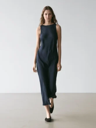 Robe mi-longue fluide