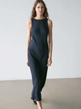 Robe mi-longue fluide