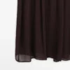 Robe mi-longue fluide avec détails froncés
