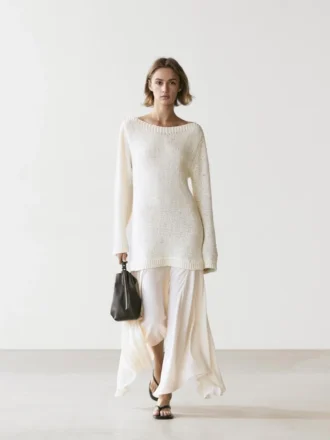 Robe midi asymétrique combinée