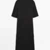 Robe midi avec détail aux manches Robe midi avec détail aux manches