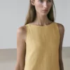 Robe midi en lin à dos nu Robe midi en lin à dos nu