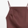 Robe midi en lin mélangé extensible à bretelles