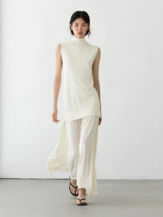 Robe midi en maille assortie