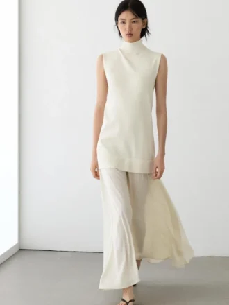 Robe midi en maille assortie