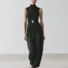 Robe midi en maille avec détails contrastés Robe midi en maille avec détails contrastés