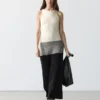Robe midi en tricot contrasté 100 % coton Robe midi en tricot contrasté 100 % coton