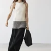 Robe midi en tricot contrasté 100 % coton Robe midi en tricot contrasté 100 % coton