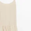 Robe midi fluide avec détails plissés